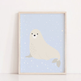 Invierno Azul | Decoración de la guardería de anim