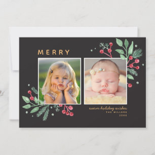 Invierno Berries Greenery Feliz Navidad 2-Foto