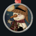 Invierno Bienvenida a Snowman Ornamento de Arte Po<br><div class="desc">Invierno Bienvenida a Snowman Ornamento de Arte Popular</div>