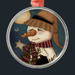 Invierno Bienvenida a Snowman Ornamento de Arte Po<br><div class="desc">Invierno Bienvenida a Snowman Ornamento de Arte Popular</div>