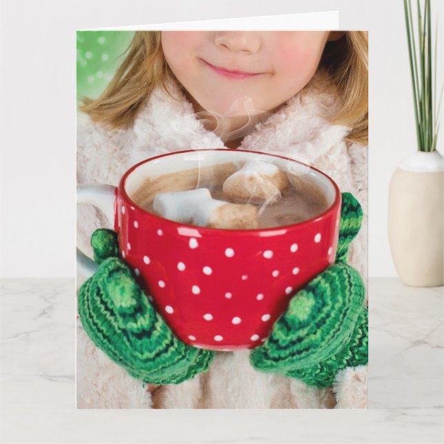 INVIERNO CUTE LAS TARJETAS DE CUPÓN DE NIÑA DE CUL (Anverso)