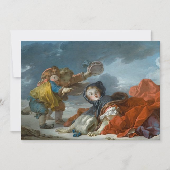 Invierno de Jean-Honore Fragonard (Anverso)