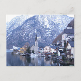 INVIERNO de la postal de HALLSTATT AUSTRIA