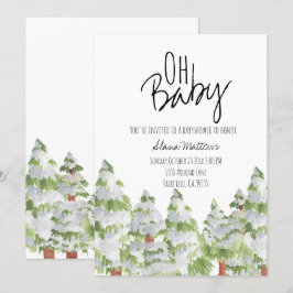 Invierno de nieve Invitación a la ducha de bebé fo