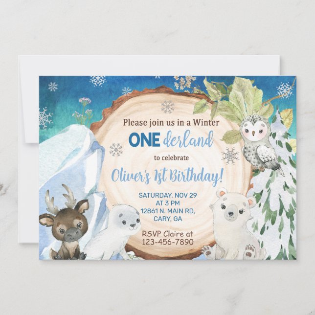 Invierno de Onederland 1, primera invitación de cu (Anverso)