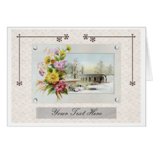 Invierno del vintage floral