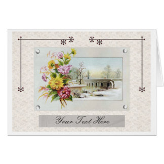 Invierno del vintage floral