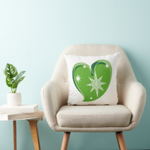 invierno en Cojín decorativo amor-Verde-Firma