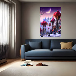 Invierno en el bosque fresco | Poster de arte de I