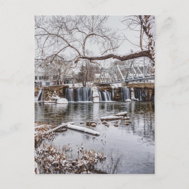 Invierno En La Postales De Finley Dam (Anverso)