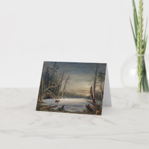 INVIERNO EN LA TARJETA DE NAVIDAD DE CATSKILLS