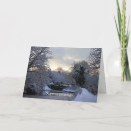 Invierno en la tarjeta del canal de Basingstoke