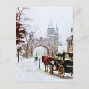 Invierno en Quebec City por Shawna Mac Tarjeta pos