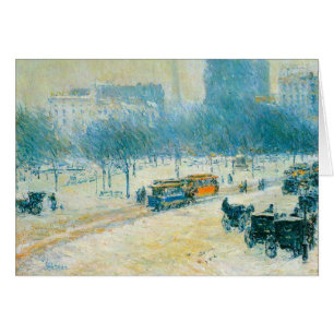 Invierno en Union Square de Frederick Childe Hassa
