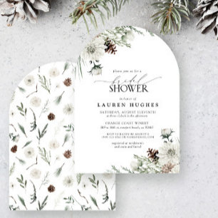 Invierno Evergreen Elegant Invitación a la ducha n