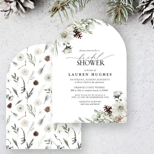 Invierno Evergreen Elegant Invitación a la ducha n (Subido por el creador)