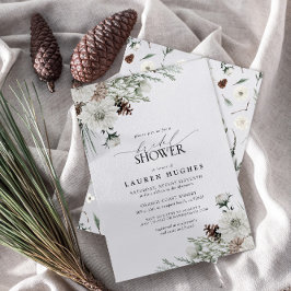 Invierno Evergreen Elegant Invitación a la ducha n