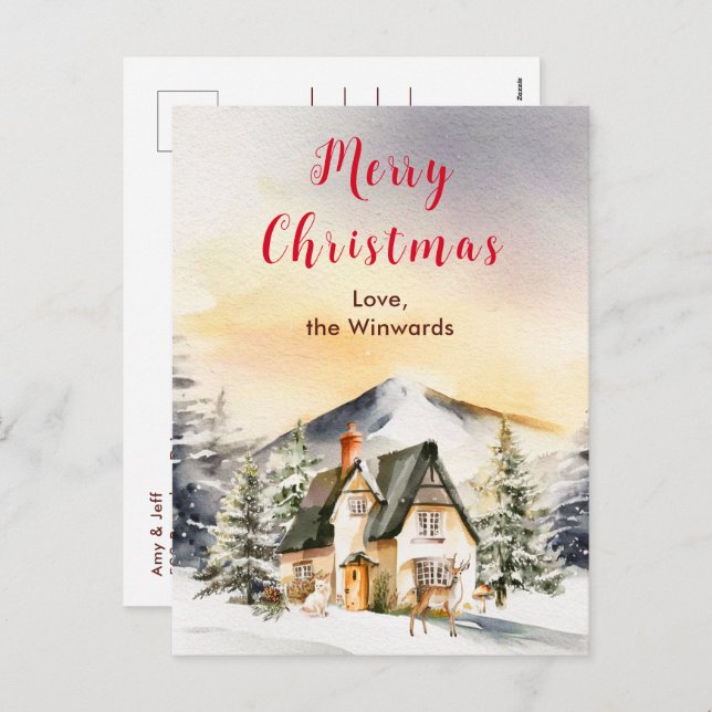 Invierno Holiday Cottage Feliz Navidad (Anverso / Reverso)