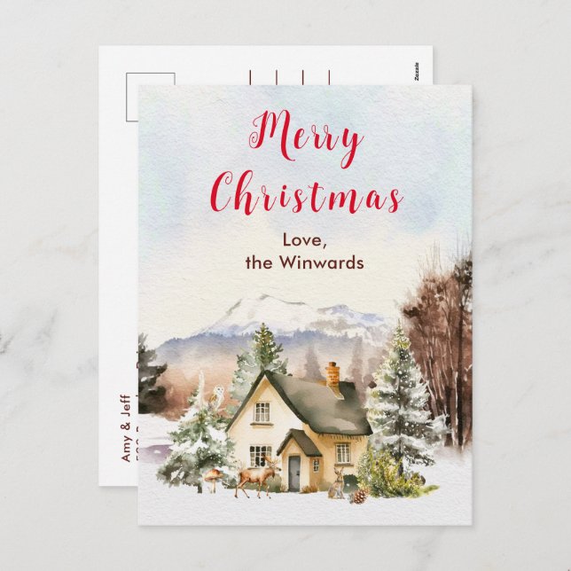 Invierno Holiday Cottage Feliz Navidad (Anverso / Reverso)