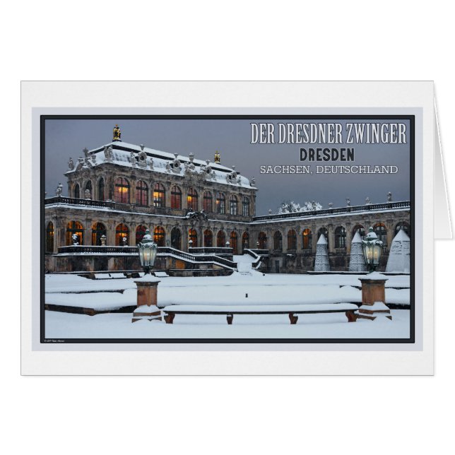 Invierno LS de Dresden - del palacio de Zwinger (Anverso (Horizontal))