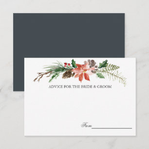 Invierno Místico   Tarjetas de Consejos para Bodas