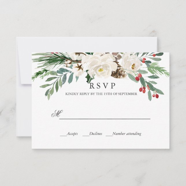 Invierno místico | WEDDING RSVP (Anverso)