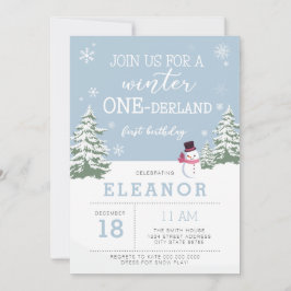 invierno onederland 1ª invitación de cumpleaños
