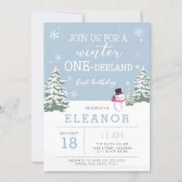 invierno onederland 1ª invitación de cumpleaños