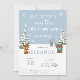 invierno onederland 1ª invitación de cumpleaños an