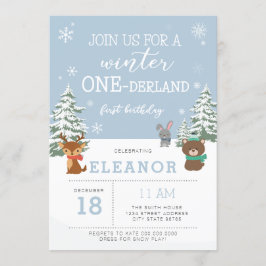 invierno onederland 1ª invitación de cumpleaños an
