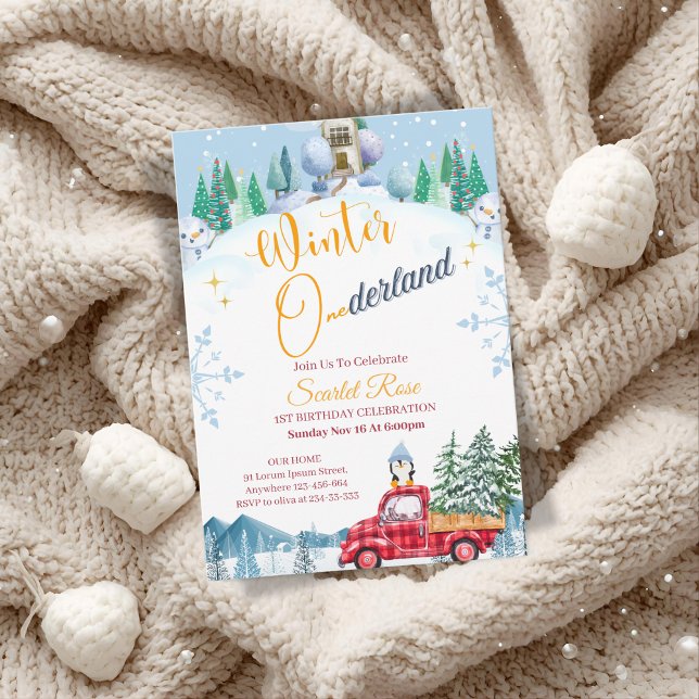 invierno onederland 1er cumpleaños invitaciones (Subido por el creador)