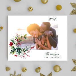 Invierno Orgánico Azul Natural Feliz Navidad Foto