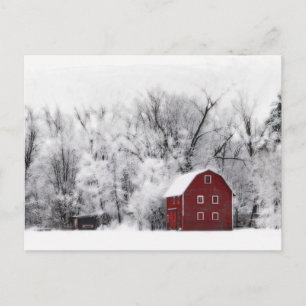 Invierno rural, postal