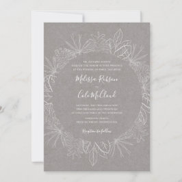 Invierno ruso | Invitación a la boda gris