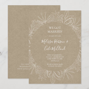 Invierno ruso   Invitación de Kraft Elopement