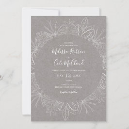 Invierno ruso | Invitación Gris En Una Boda