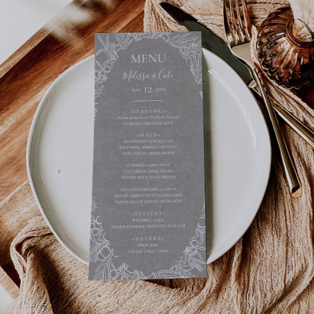 Invierno ruso | Menú de cena de Boda gris (Subido por el creador)