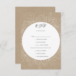 Invierno ruso   Tarjeta RSVP de elección de menú K