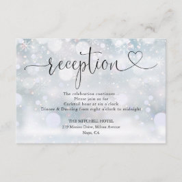 Invierno Snowflakes Heart Script Wedding Recepción