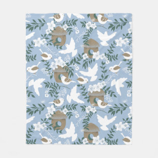 invierno tranquilo y acogedor manta de color azul