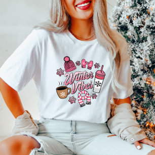 Invierno vibra la camiseta femenina