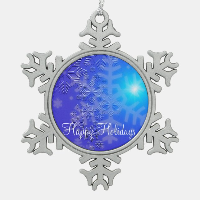 Invierte los adornos navideños con copos de nieve (Anverso)