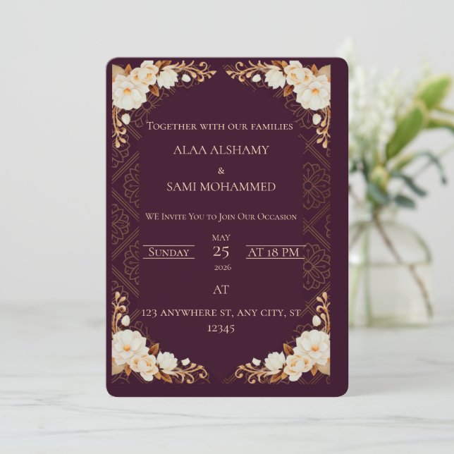 Invitación (Anverso de pie)