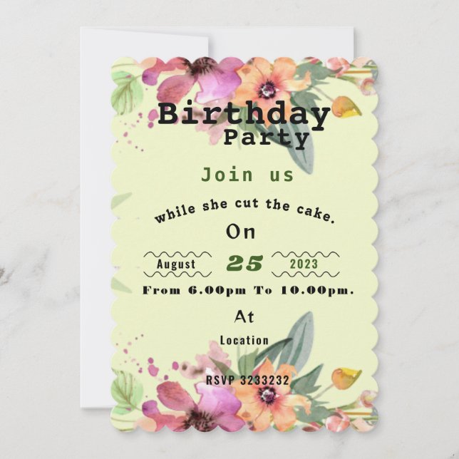 Invitación (Anverso)