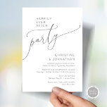 Invitación<br><div class="desc">Hermosa escritura romántica moderna,  en temática gris oscuro. Boda Elopement Feliz para siempre después del fiesta,  tarjeta de invitación. Esto es perfecto para tu recepción de bodas y fiesta de celebración post-boda. Teesha Derrick</div>