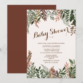 Invitación А utumn deja Baby Shower
