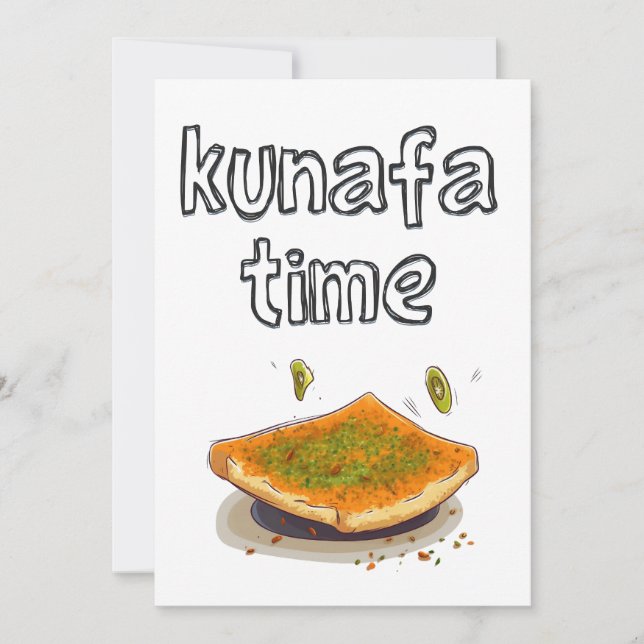 Invitación ق Kunafeh Kunafeh Tiempo ن・ك・ف・・・・・・・・ (Anverso)
