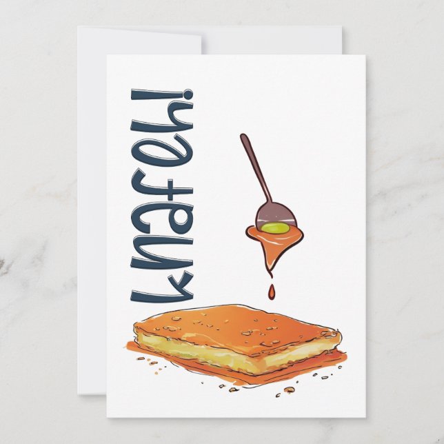 Invitación ك ن ف・árabe Knafeh Kunafeh (Anverso)
