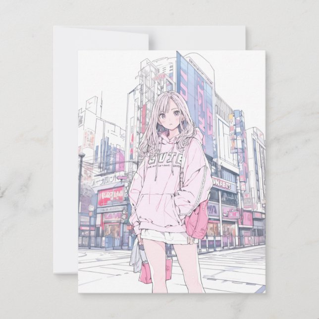 Invitación 【アイコン＆待ち受け用】パステルピンクJK｜寿司娘 GenerativeAI (Anverso)