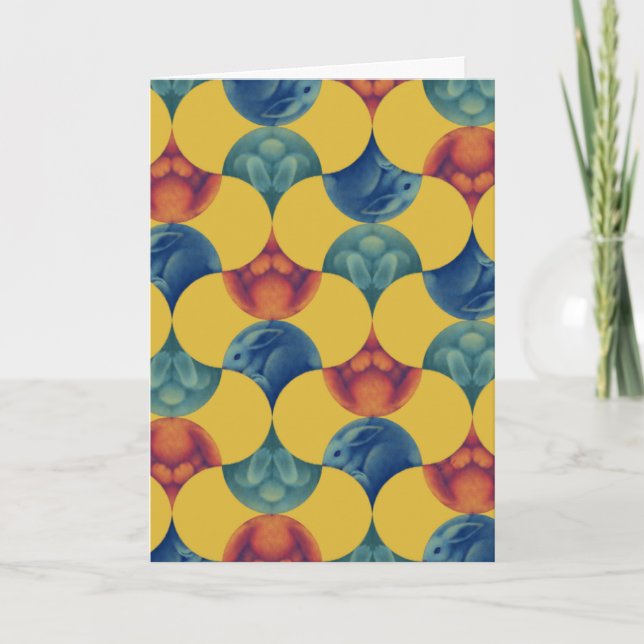 Invitación 二つ折りカード ウサギの模様  Card - Pattern of Rabbit - (Anverso)